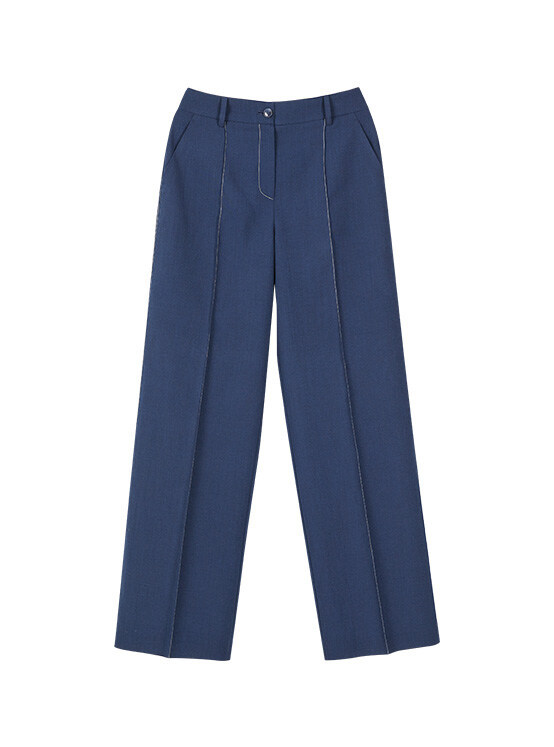 Pintuck Stitched Pants in D/Navy_VW0SL1040