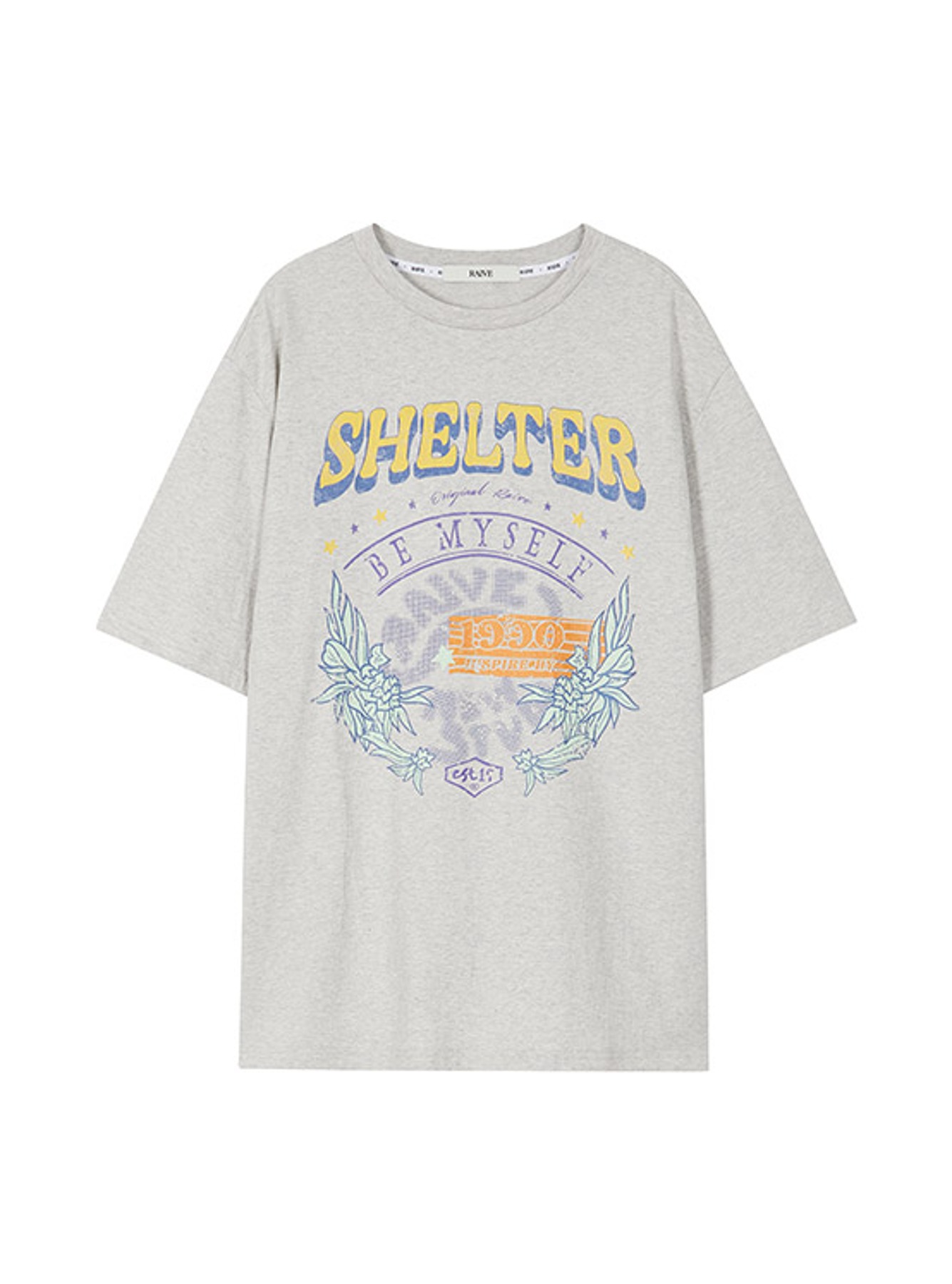 [01Size 3/29 예약배송] Shelter Graphic T-shirt in L/Grey VW3ME265-11