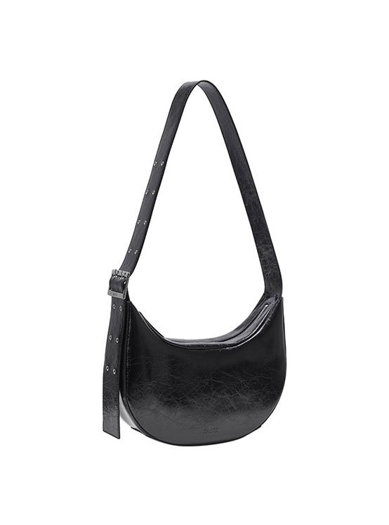 Round Belt Strap Bag in Black VX1SG511-10