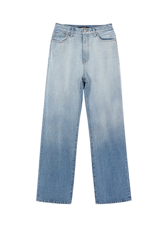 Gradation Coloring Straight Jeans in Blue VJ1ML034-22