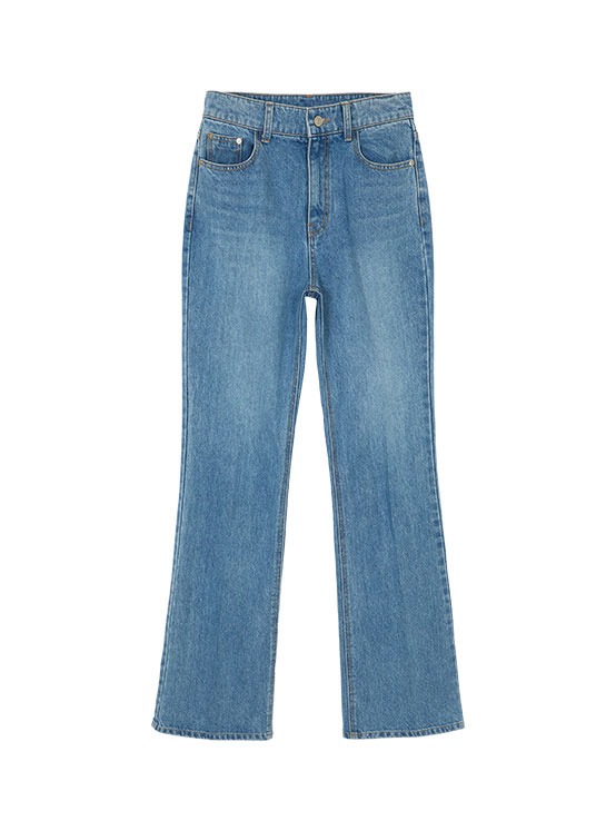 High Waist Semi Boot-cut Jeans in Blue VJ1AL114-22