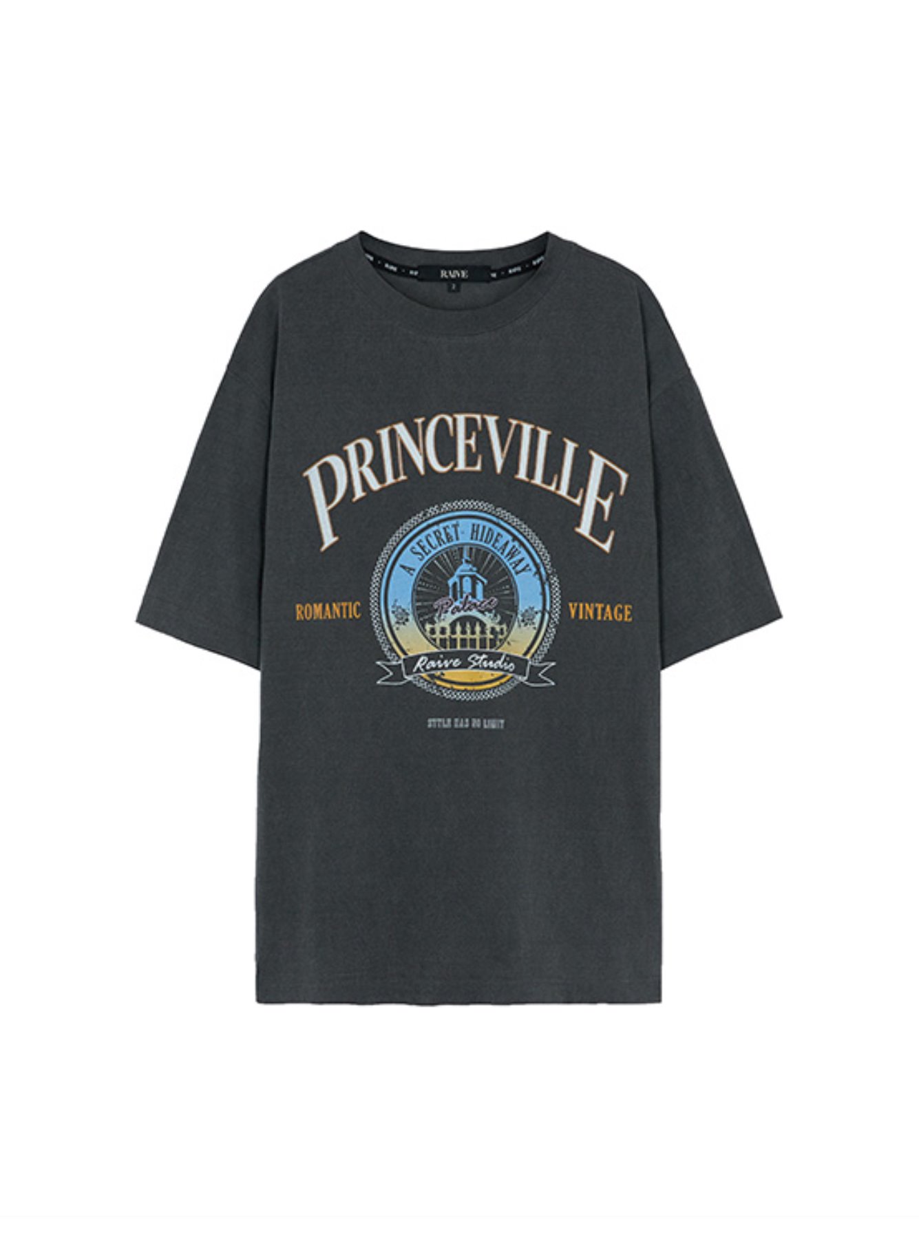 PRINCEVILLE Print T-Shirt in D/Grey VW2SE114-13