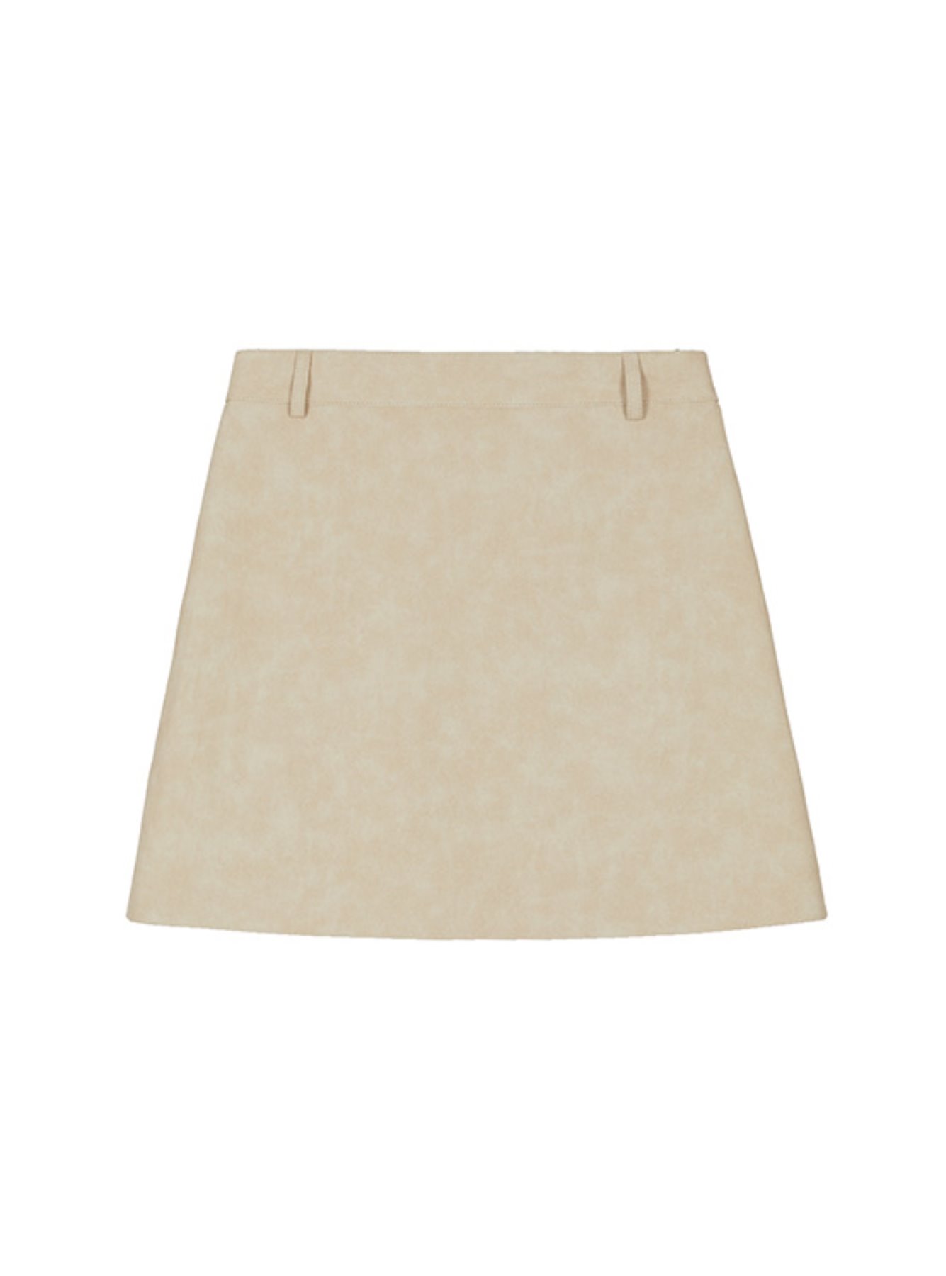 Faux Leather Mini Skirt in Beige VL2SS201-91