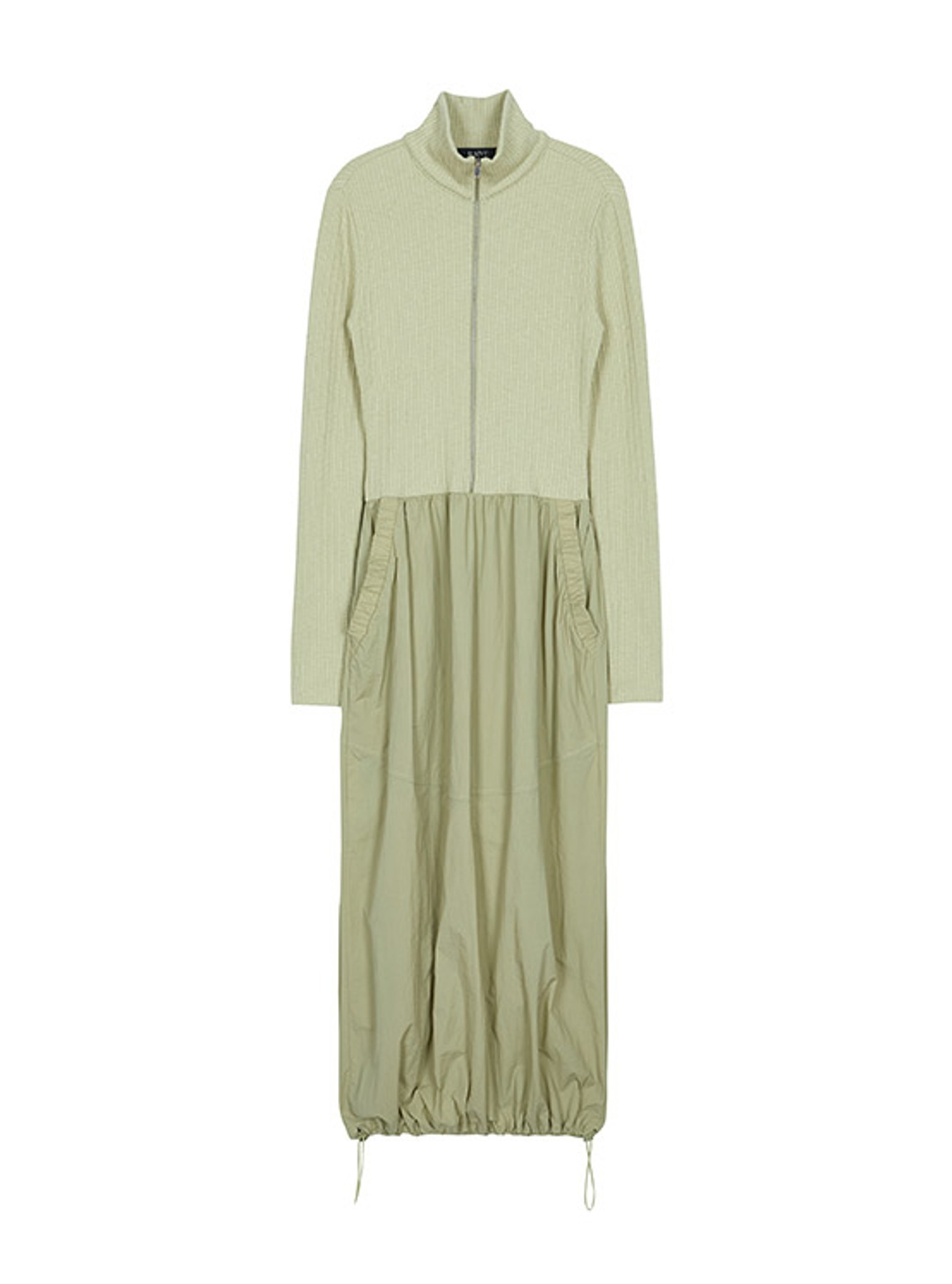 Volume String Long Onepiece in Olive VW2AO471-41
