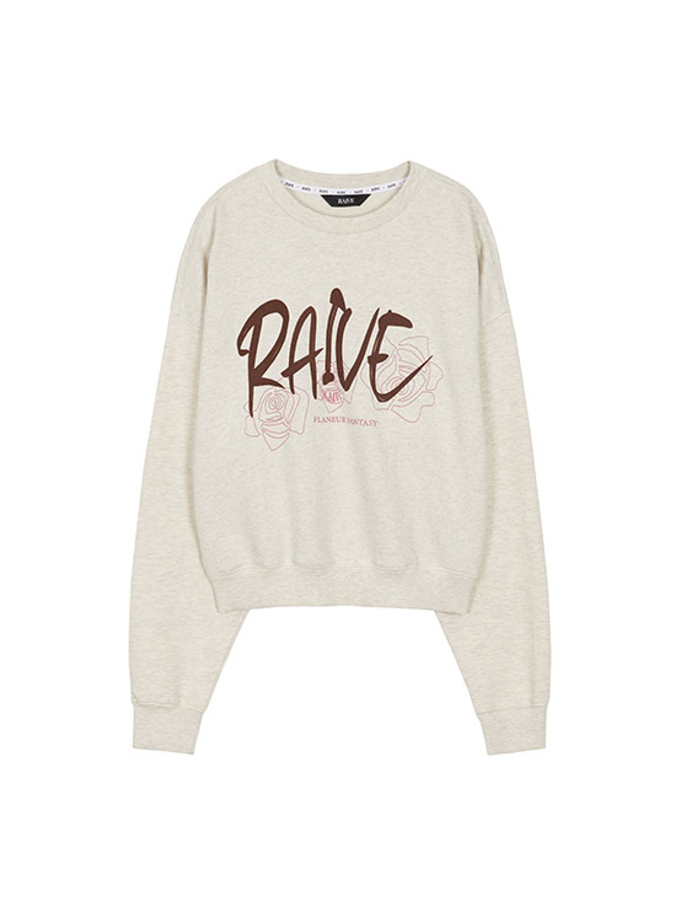 RAIVE Rose Printed Sweatshirt in Oatmeal VW2AE330-9L