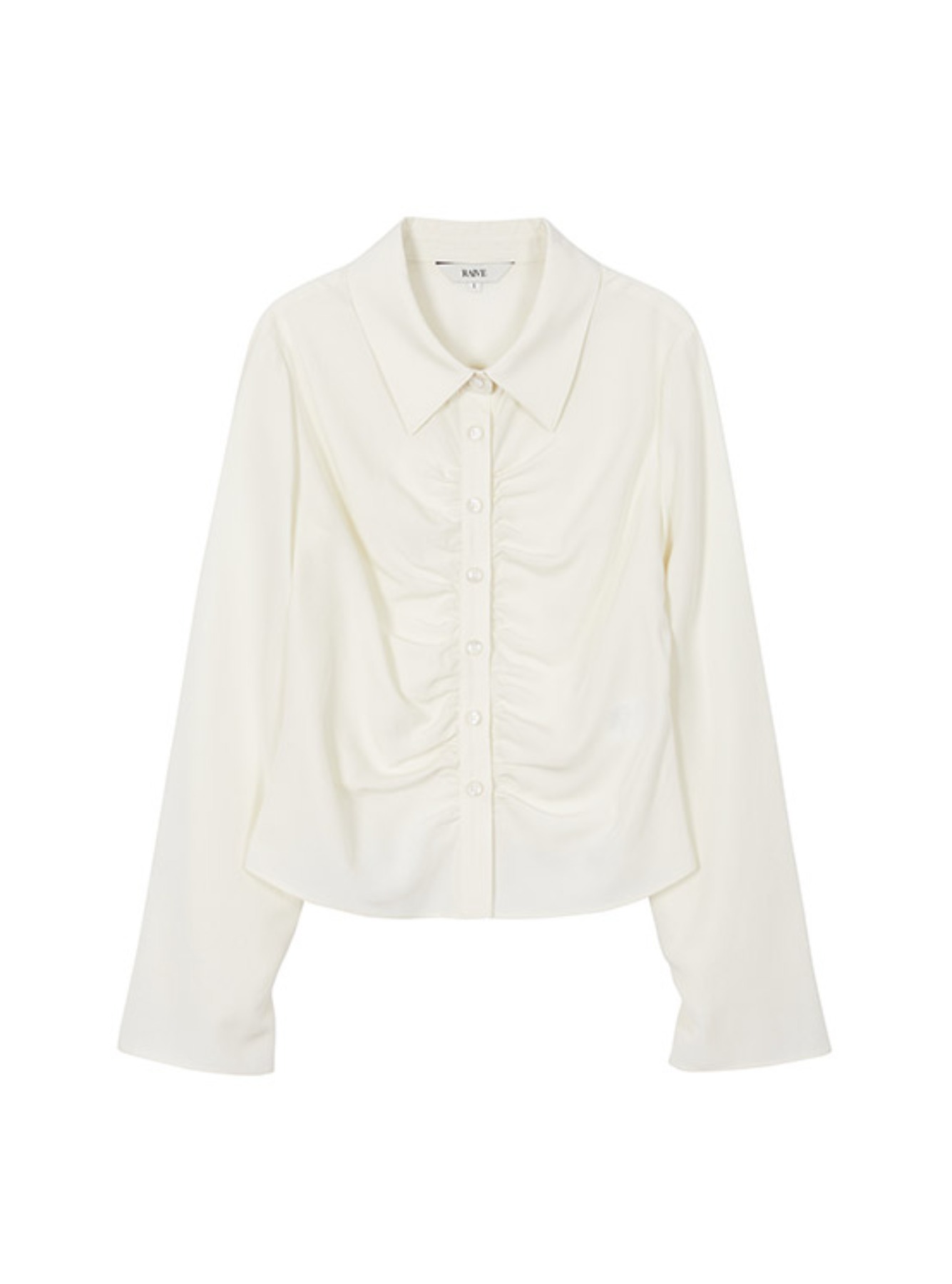 Front Shirring Blouse in Ivory VW3SB170-03