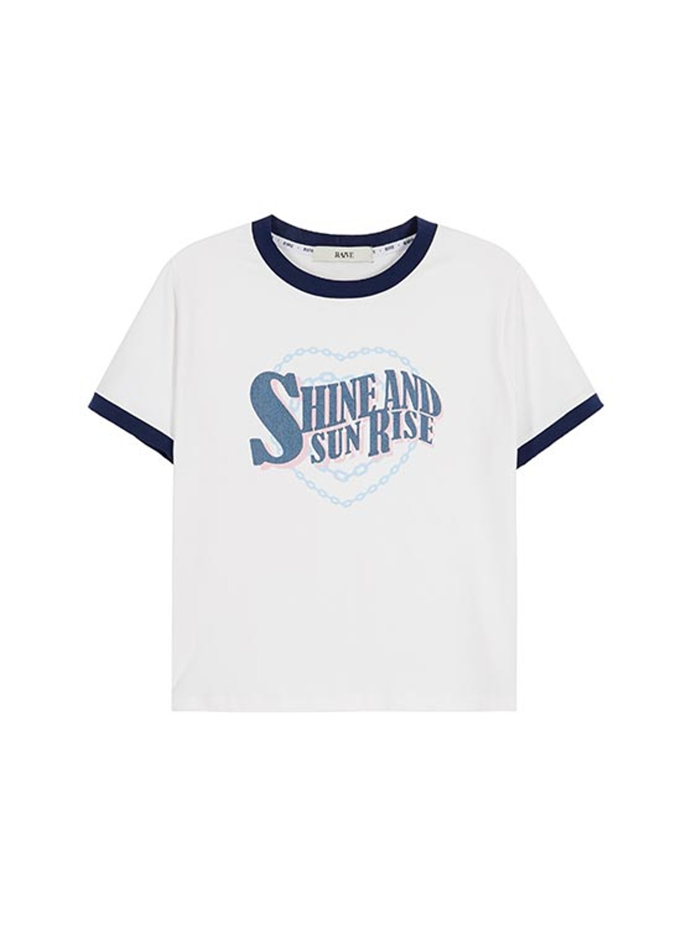 Shine Heart Graphic T-shirt in White VW3ME261-01