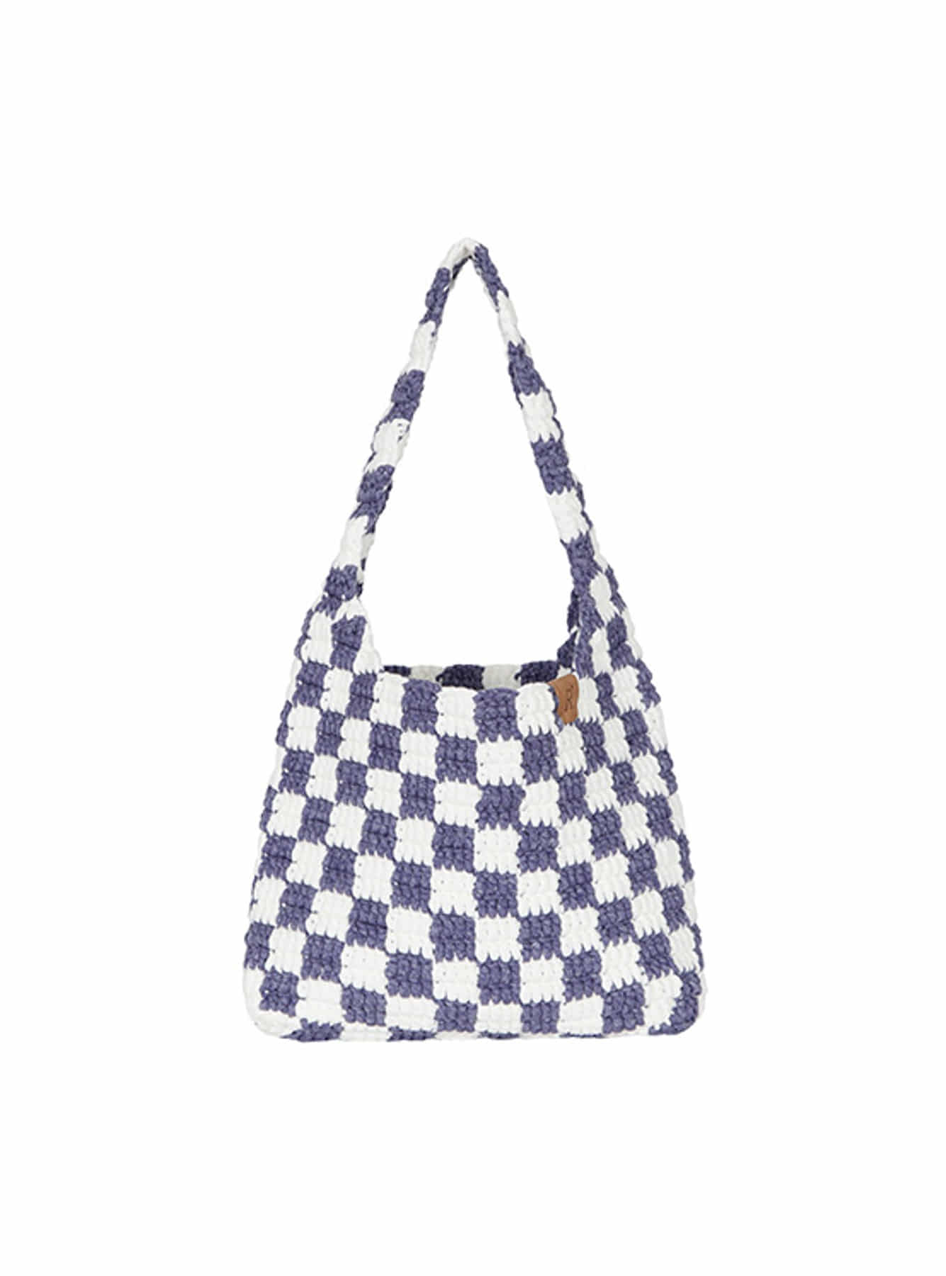 Checkerboard Knit Bag in Blue VX3MG311-22