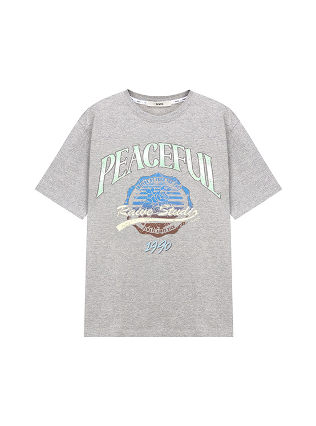 PEACEFUL Graphic T-Shirt in Grey VW4SE026-12