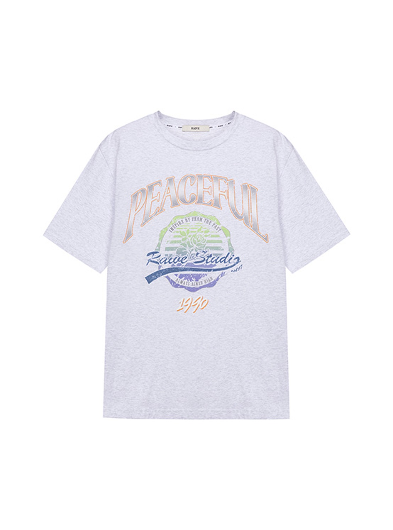 PEACEFUL Graphic T-Shirt in M/Grey VW4SE026-1F