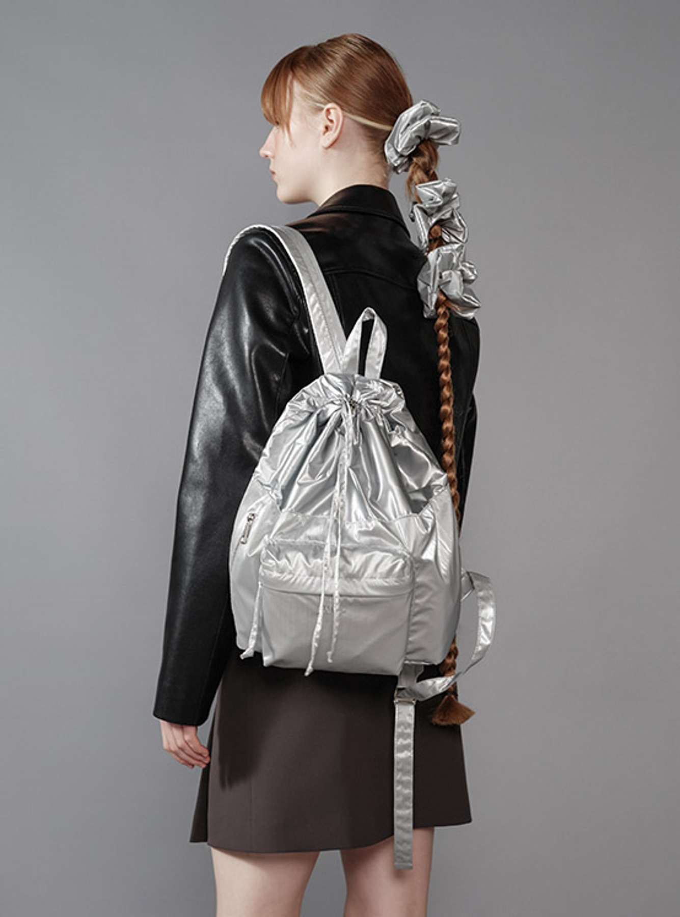 Irina Backpack Small in Silver UB4SC020-15