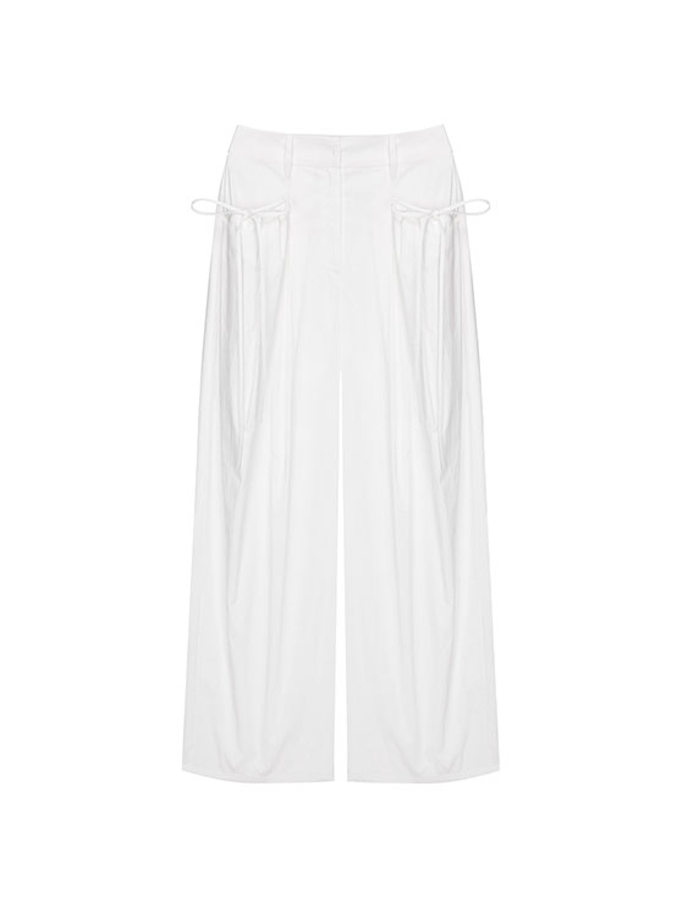 Big Pocket String Pants in White VW4ML179-01